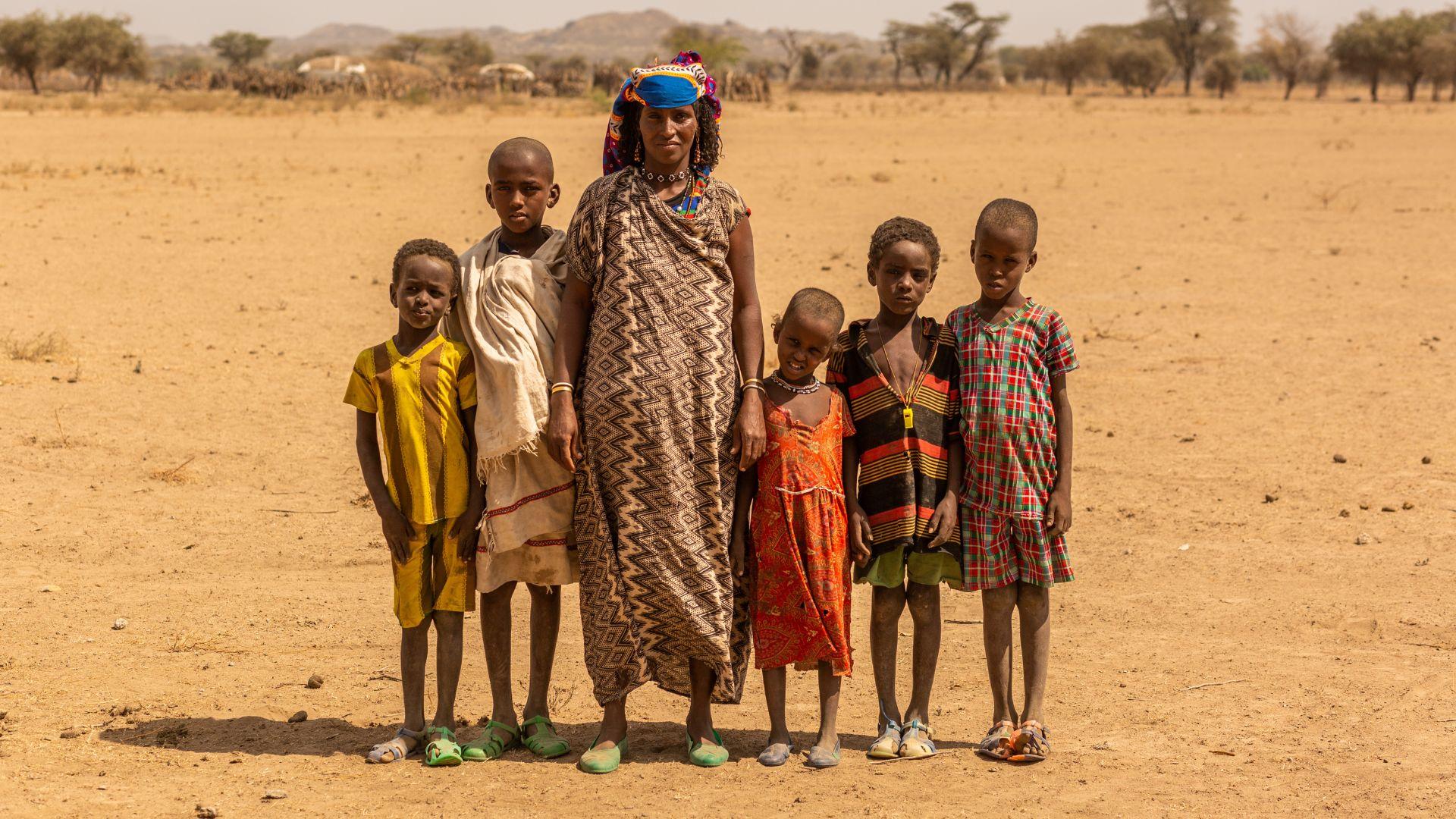 Ethiopie - moeder met haar kinderen