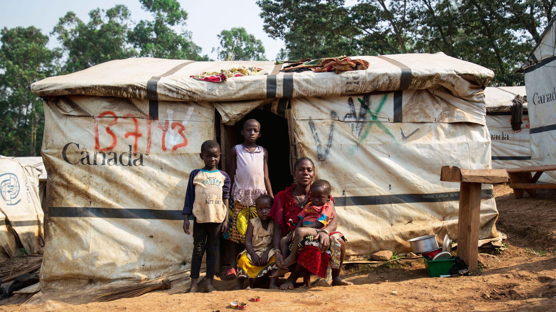 Vluchtelingenkamp in Congo