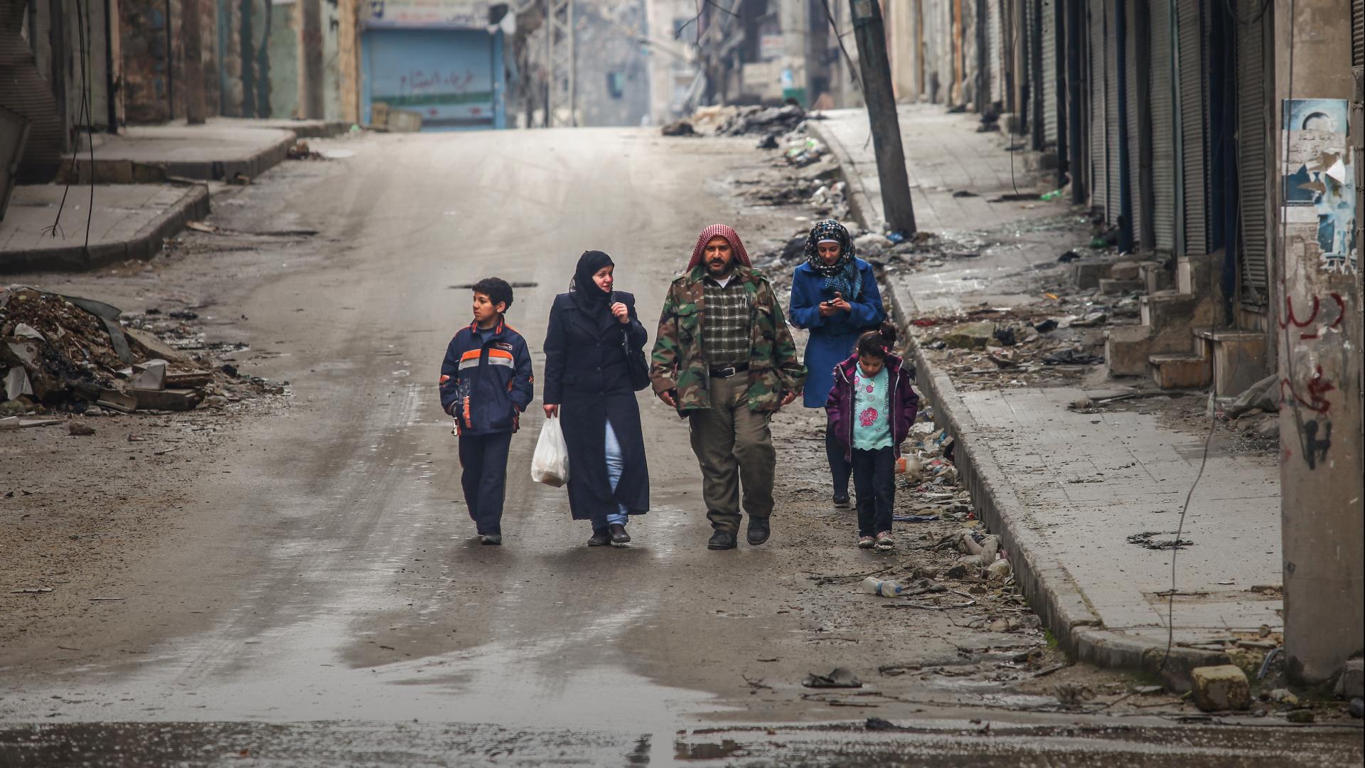 Syriërs keren terug naar hun huis